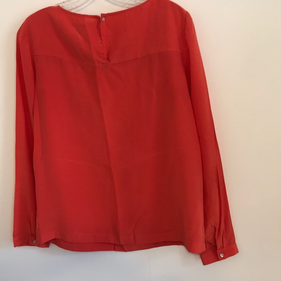 Ann Taylor Silk Orange Blouse - Picture 4 of 6